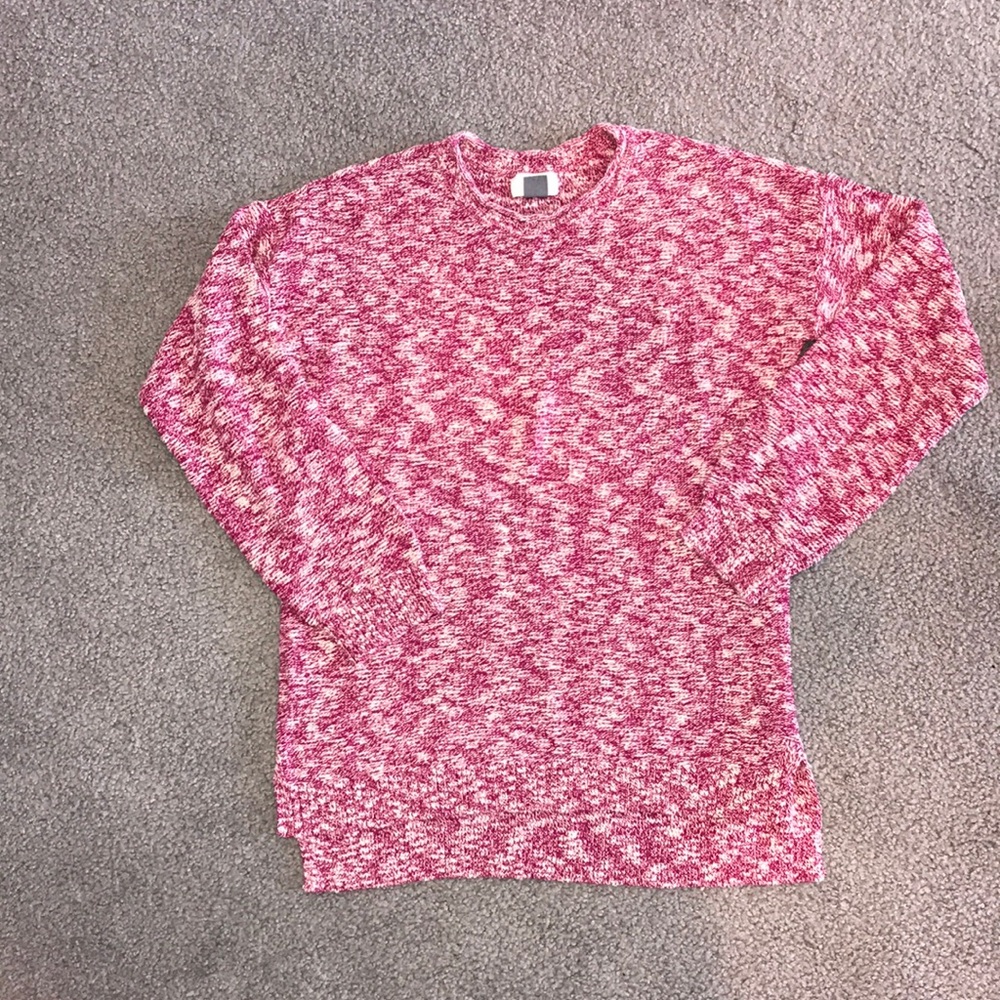 Pink and white old navy sweater